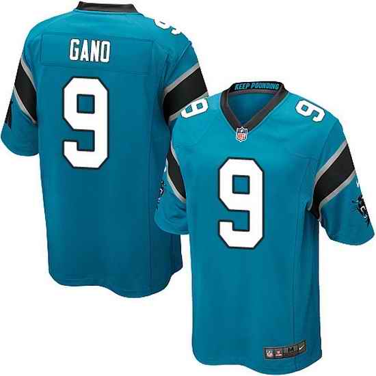 Nike Panthers #9 Graham Gano Blue Team Color Mens Stitched NFL Elite Jersey